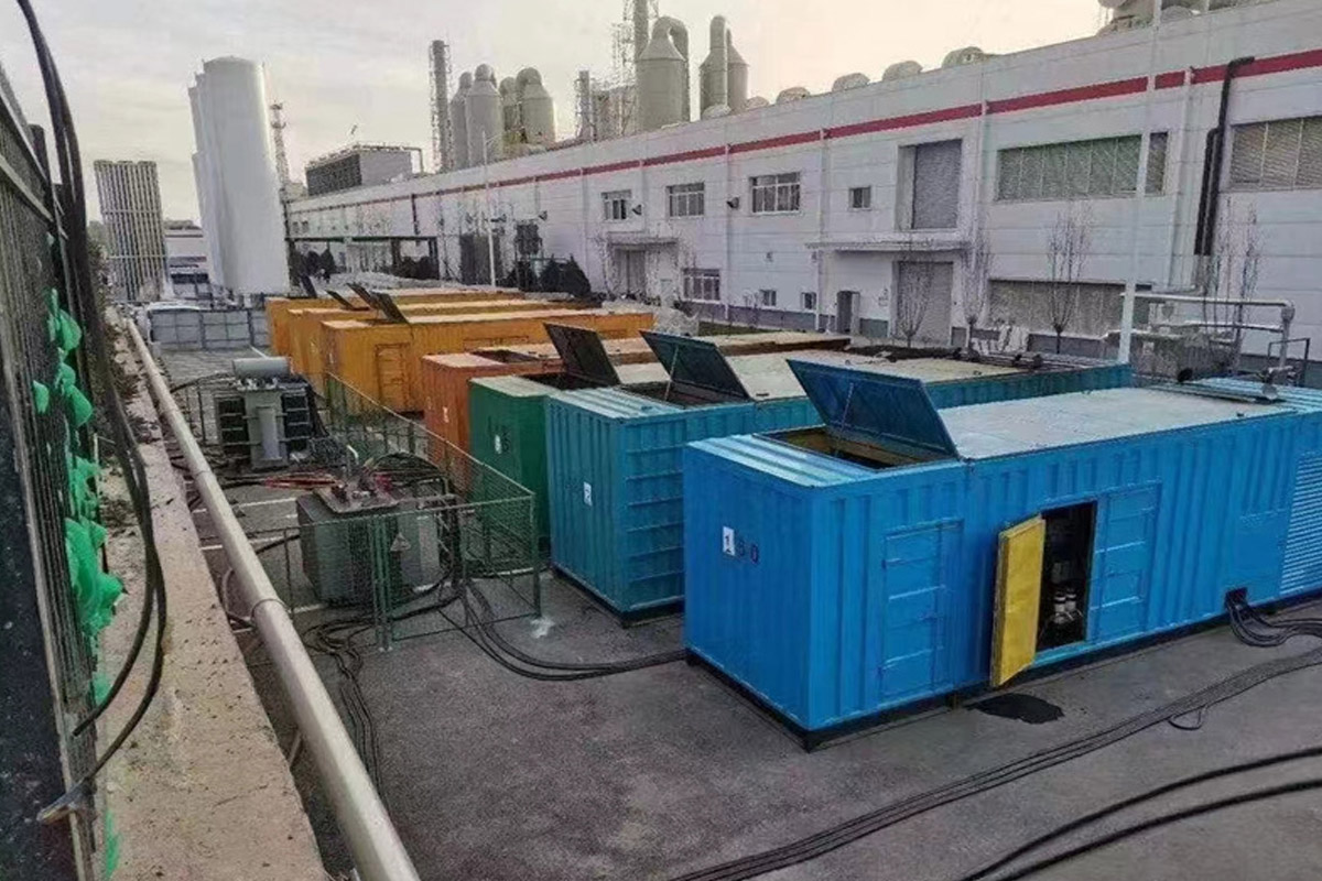 桑珠孜发电机租赁施工现场